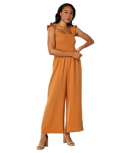 送料無料 Madewell レディース 女性用 ファッション ジャンプスーツ つなぎ セット Lightspun Lucie Flutter-Sleeve Jumpsuit - Mulled Cider