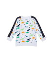 送料無料 Chaser Kids 男の子用 ファッション 子供服 セーター Dino Pullover (Toddler/Little Kids) - White