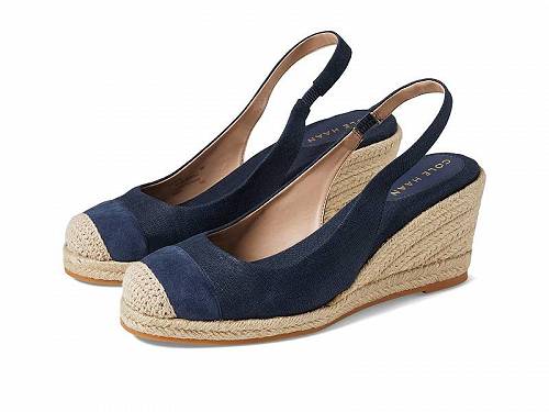 コールハーン 送料無料 コールハーン Cole Haan レディース 女性用 シューズ 靴 ヒール Cloudfeel Espadrille Wedge Slingback 80 mm - Navy Blazer Suede