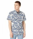  IWiyM Original Penguin Y jp t@bV {^Vc Short Sleeve Leaf Print Woven - Barely Blue