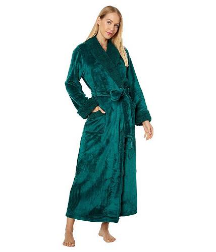 送料無料 ネイトリ Natori レディース 女性用 ファッション パジャマ 寝巻き バスローブ Plush Sherpa Robe 52" - Cypress Green