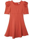 送料無料 HABITUAL girl 女の子用 ファッション 子供服 ドレス Puff Sleeve Flounce Dress (Big Kids) - Rust