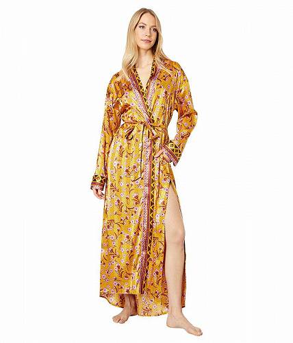 送料無料 フリーピープル Free People レディース 女性用 ファッション パジャマ 寝巻き バスローブ Pajama Party Holiday Robe - Gold Combo