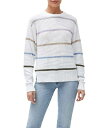 送料無料 ミッシェルスターズ Michael Stars レディース 女性用 ファッション セーター Maggie Stripe Crew Neck Pullover Cotton Sweater - White Combo