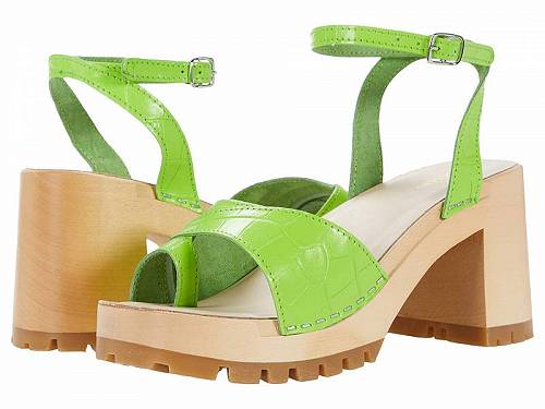 送料無料 スウェディッシュハズビーンズ Swedish Hasbeens レディース 女性用 シューズ 靴 ヒール Toe Strap Sandal - Apple Green Croc