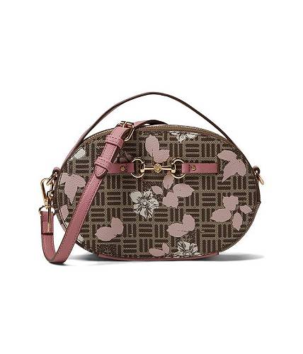  A NC Anne Klein fB[X p obO  obNpbN bN Oval Horsebit Crossbody - Dusty Pink