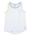 送料無料 チャンピオン Champion Kids 女の子用 ファッション 子供服 タンクトップ Color-Block Rib Vertical 3-D Script Racerback Tank (Big Kids) - White