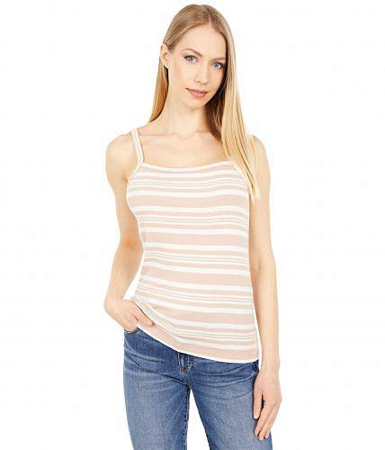 送料無料 スリードッツ Three Dots レディース 女性用 ファッション トップス シャツ Stripe Cotton Modal Cami - Rose Dust/Pristine
