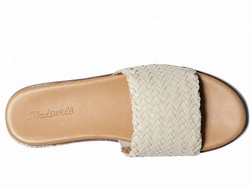 送料無料 Madewell レディース 女性用 シューズ 靴 サンダル The Louisa Slide Sandal in Woven Leather - Pale Oyster 2