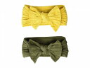 送料無料 Baby Bling 女の子用 ファッション雑貨 小物 ヘアバンド 髪止め 2-Pack Cable Knot (Infant/Toddler) - Mustard/Army Green