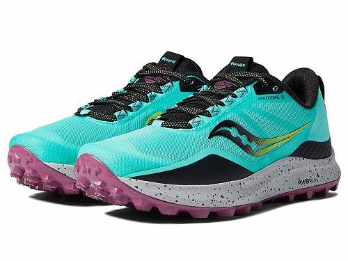 送料無料 サッカニー Saucony レディース 女性用 シューズ 靴 スニーカー 運動靴 Peregrine 12 - Cool Mint/Acid