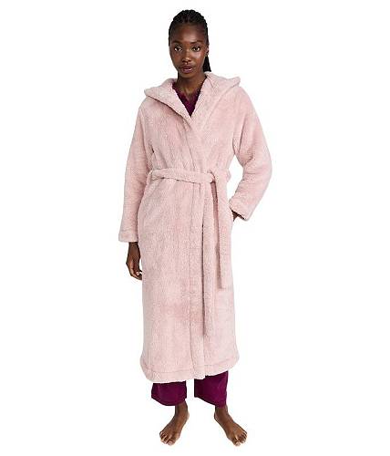 送料無料 Skin レディース 女性用 ファッション パジャマ 寝巻き バスローブ Wynter Recycled Plush Hooded Robe - Dusty Pink