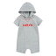 送料無料 リーバイス Levi&#039;s(R) Kids 男の子用 ファッション 子供服 ベビー服 赤ちゃん ワンピース Hooded Graphic Romper (Infant) - Grey Heather