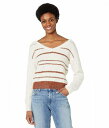 送料無料 ロックンロールカウガール Rock and Roll Cowgirl レディース 女性用 ファッション セーター Stripe Metallic V-Neck Sweater 46-2373 - Cream