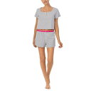  _iLj[[N DKNY fB[X p t@bV pW} Q Short Sleeve Top Boxer PJ Set - Grey Heather