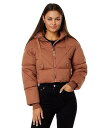  Avec Les Filles fB[X p t@bV AE^[ WPbg R[g _EEEC^[R[g Water-Resistant Knit Cropped Puffer - Cedar