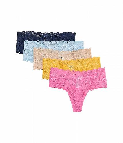 ̵ ٥ Cosabella ǥ  եå  硼 Never Say Never Comfie Thongs 5Pk - Navy/Rani Pink/Aasmani Blue/Taaja Mango/Sette