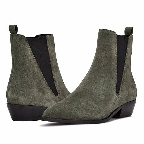 送料無料 ナインウエスト Nine West レディース 女性用 シューズ 靴 ブーツ チェルシーブーツ アンクル Danzy - Olive Suede