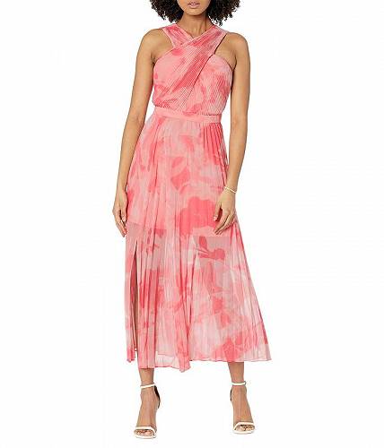 送料無料 テッドベイカー Ted Baker レディース 女性用 ファッション ドレス Cross Front Pleated Midi Dress - Coral