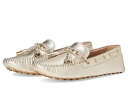 送料無料 コールハーン Cole Haan レディース 女性用 シューズ 靴 ローファー ボートシューズ Gissella Drivers - Soft Gold Metallic Leather