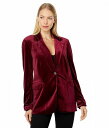  uNGkCV[ Blank NYC fB[X p t@bV AE^[ WPbg R[g uU[ Velvet Blazer in Low Key - Wine