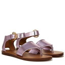 送料無料 フランコサルト Franco Sarto レディース 女性用 シューズ 靴 サンダル Ruth Ankle Strap Thong Flat Sandals - Light Pink Metallic