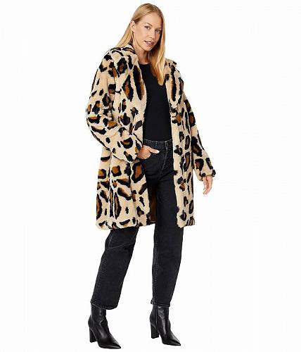 送料無料 サンクチュアリ Sanctuary レディース 女性用 ファッション アウター ジャケット コート Single Breasted Faux Fur Coat - Leopard