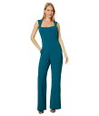 送料無料 ヴィンスカムート Vince Camuto レディース 女性用 ファッション ジャンプスーツ つなぎ セット Square Neck Open Back Jumpsuit in Stretch Crepe - Peacock