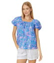  [s[bc@[ Lilly Pulitzer fB[X p t@bV uEX Keating Short Sleeve Linen - OCA Blue It&#039;s a Sailabration