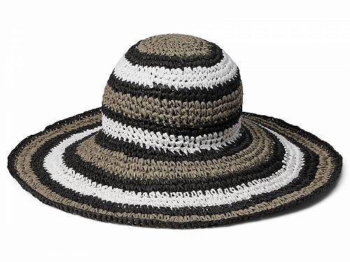 送料無料 バッジリーミシュカ Badgley Mischka レディース 女性用 ファッション雑貨 小物 帽子 Striped Crochet Floppy Hat - Taupe Combo