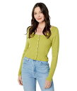 送料無料 リーバイス Levi&#039;s(R) Womens レディース 女性用 ファッション セーター Long Sleeve Britt Snap Front Top - Moss