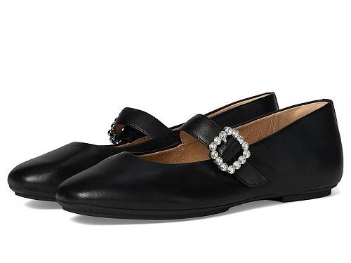 送料無料 フィットフロップ FitFlop レディース 女性用 シューズ 靴 フラット Delicato Crystal-buckle Leather Mary Janes - Black