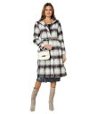  BXJ[g Vince Camuto fB[X p t@bV AE^[ WPbg R[g E[Es[R[g Wool Coat w/ Belt Chain V22753X - Wine Plaid