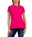 送料無料 USポロ U.S. POLO ASSN. レディース 女性用 ファッション ポロシャツ Tipped Polo Shirt - Caribbean Pink