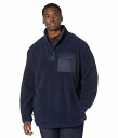 送料無料 ナウチカ Nautica Big Tall メンズ 男性用 ファッション パーカー スウェット Big Tall 1/4 Button Sherpa Fleece - Navy