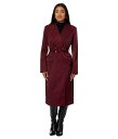  Avec Les Filles fB[X p t@bV AE^[ WPbg R[g CR[g Stretch Cotton Belted Trench Coat - Burgundy