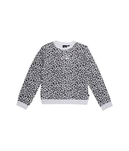 送料無料 バンズ Vans Kids 女の子用 ファッション 子供服 パーカー スウェット ジャケット Snow Leopard Crew (Big Kids) - Nimbus Cloud