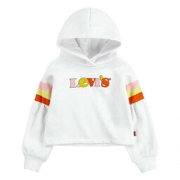 送料無料 リーバイス Levi&#039;s(R) Kids 女の子用 ファッション 子供服 パーカー スウェット ジャケット Full Sleeve High-Rise Hoodie (Little Kids) - White