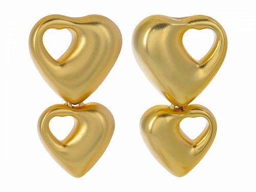  Madewell fB[X p WG[ i CO Cutout Heart Statement Puffy Earring - Vintage Gold