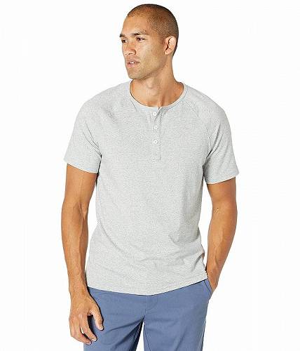 楽天グッズ×グッズ送料無料 The Normal Brand メンズ 男性用 ファッション Tシャツ Short Sleeve Active Puremeso Henley - Grey