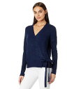  [s[bc@[ Lilly Pulitzer fB[X p t@bV Z[^[ Dixie Wrap Sweater - Aegean Navy Metallic