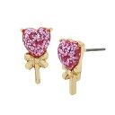 送料無料 ベッツィージョンソン Betsey Johnson レディース 女性用 ジュエリー 宝飾品 イヤリング Heart Lollipop Stud Earrings - Pink/Gold