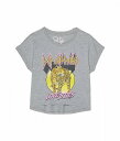 送料無料 Chaser Kids 女の子用 ファッション 子供服 Tシャツ Def Leppard Love Bites Vintage Jersey Cap Sleeve Tee (Toddler/Little Kids) - Heather Grey