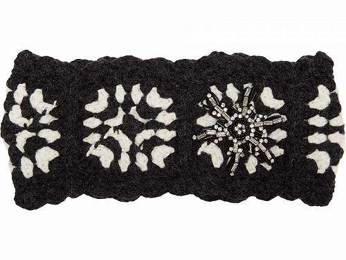 送料無料 バッジリーミシュカ Badgley Mischka レディース 女性用 ファッション雑貨 小物 帽子 ヘッドバンド Beaded Crochet Headband - Jet Black/Ivory