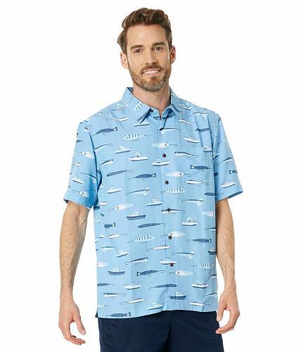  NCbNVo[ Quiksilver Waterman Y jp t@bV {^Vc Drag Week Short Sleeve Shirt - Dusk Blue Drag Week