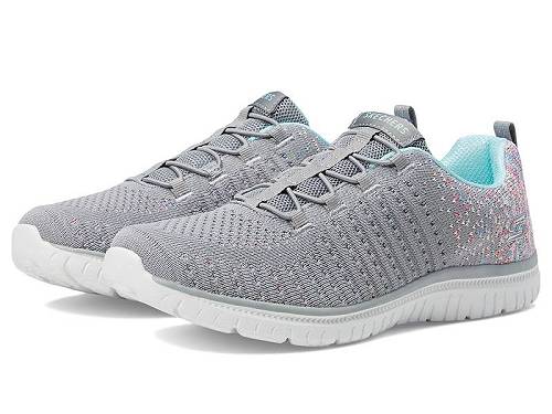 こちらの商品は スケッチャーズ SKECHERS レディース 女性用 シューズ 靴 スニーカー 運動靴 Virtue - Gray Multi です。 注文後のサイズ変更・キャンセルは出来ませんので、十分なご検討の上でのご注文をお願いいたします。 ※靴など、オリジナルの箱が無い場合がございます。ご確認が必要な場合にはご購入前にお問い合せください。 ※画面の表示と実物では多少色具合が異なって見える場合もございます。 ※アメリカ商品の為、稀にスクラッチなどがある場合がございます。使用に問題のない程度のものは不良品とは扱いませんのでご了承下さい。 ━ カタログ（英語）より抜粋 ━ The versatile SKECHERS(R) Virtue sneakers have trickle-down color detailing on the heel. Engineered knit upper. Textile lining. Skechers Memory Foam(TM) cushioned comfort insole. Bungee lace with slip-on closure. Pull tab on the back. Iconic logo on the side. Round toe design. Flexible traction outsole. ※掲載の寸法や重さはサイズ「9, width B - Medium」を計測したものです. サイズにより異なりますので、あくまで参考値として参照ください. 実寸（参考値）： Weight: 約 170 g ■サイズの幅(オプション)について Slim &lt; Narrow &lt; Medium &lt; Wide &lt; Extra Wide S &lt; N &lt; M &lt; W A &lt; B &lt; C &lt; D &lt; E &lt; EE(2E) &lt; EEE(3E) ※足幅は左に行くほど狭く、右に行くほど広くなります ※標準はMedium、M、D(またはC)となります ※メーカー毎に表記が異なる場合もございます