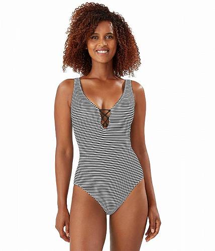 ̵ ȥߡХϥ Tommy Bahama ǥ  ݡġȥɥ  ԡ Breaker Bay Reversible Lace Back One-Piece - Black Reversible