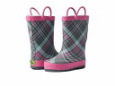 送料無料 ウエスタンチーフ Western Chief Kids 女の子用 キッズシューズ 子供靴 ブーツ レインブーツ Cozy Plaid Mini Tread Loop Boot (Toddler/Little Kid) - Gray