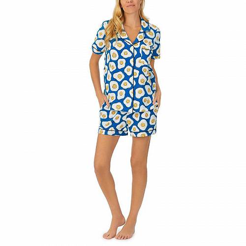 送料無料 ベッドヘッドピージェー Bedhead PJs レディース 女性用 ファッション パジャマ 寝巻き Zappos Print Lab: Sunny Side Up Short Sleeve Shorty Set - Sunny Side Up