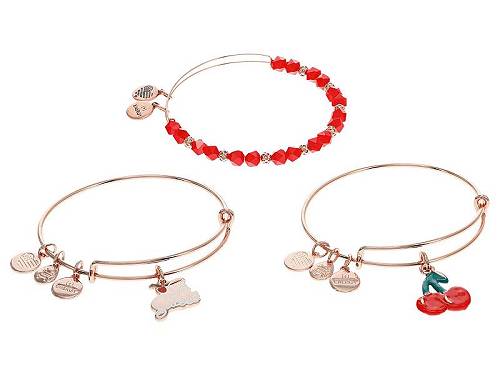 こちらの商品は アレックスアンドアニー Alex and Ani レディース 女性用 ジュエリー 宝飾品 ブレスレット So Sweet Set of 3 Bracelets - Shiny Rose Gold です。 注文後のサイズ変更・キャンセルは出来ませんので、十分なご検討の上でのご注文をお願いいたします。 ※靴など、オリジナルの箱が無い場合がございます。ご確認が必要な場合にはご購入前にお問い合せください。 ※画面の表示と実物では多少色具合が異なって見える場合もございます。 ※アメリカ商品の為、稀にスクラッチなどがある場合がございます。使用に問題のない程度のものは不良品とは扱いませんのでご了承下さい。 ━ カタログ（英語）より抜粋 ━ One is good, but three is always better, especially with the ALEX AND ANI So Sweet Set of 3 Bracelets. Three unique and brilliant designs. Beautiful script lettering detail. Sliding adjustment bangle clasp closure. Durable construction for long lasting wear. 実寸（参考値）： Width: 約 0.2 cm Diameter/Length: 約 23.50 cm Charm Length: 約 2.3 cm Charm Width: 約 1.7 cm Weight: 0.88 oz